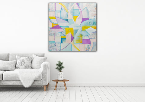 Abstract  on Canvas - Lotus